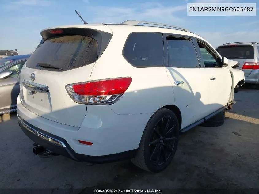 2016 Nissan Pathfinder S/Sv/Sl/Platinum VIN: 5N1AR2MN9GC605487 Lot: 40526217