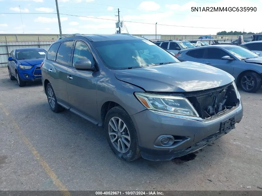 2016 Nissan Pathfinder S VIN: 5N1AR2MM4GC635990 Lot: 40529671