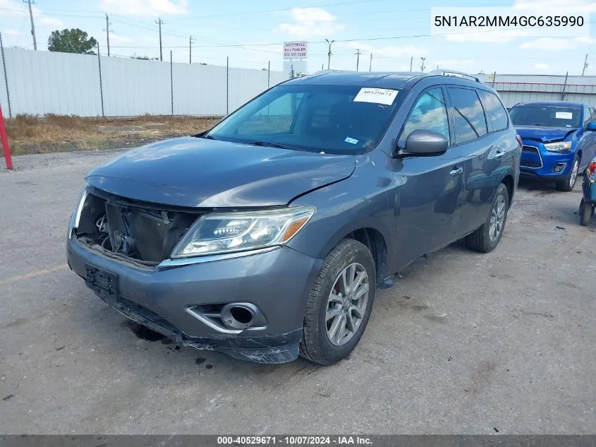 2016 Nissan Pathfinder S VIN: 5N1AR2MM4GC635990 Lot: 40529671