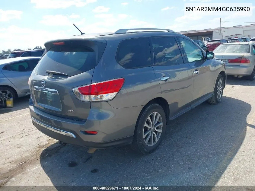 2016 Nissan Pathfinder S VIN: 5N1AR2MM4GC635990 Lot: 40529671