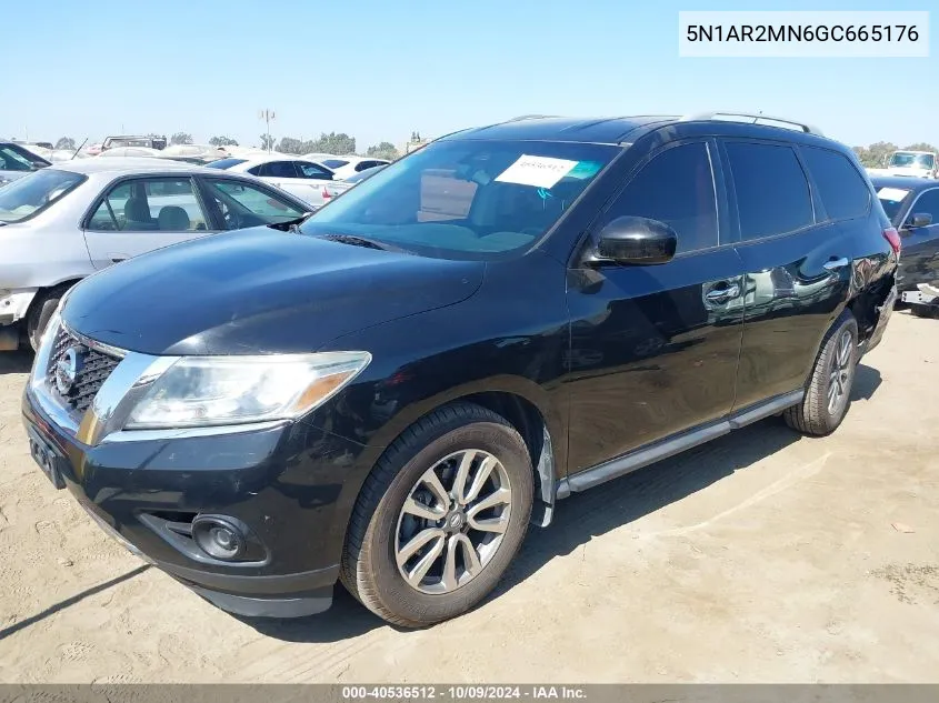 2016 Nissan Pathfinder S VIN: 5N1AR2MN6GC665176 Lot: 40536512