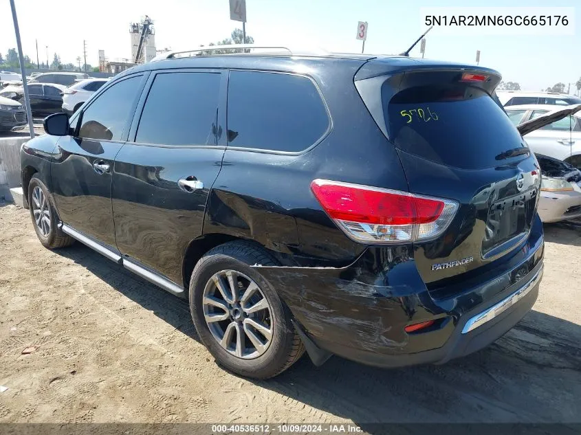 2016 Nissan Pathfinder S VIN: 5N1AR2MN6GC665176 Lot: 40536512