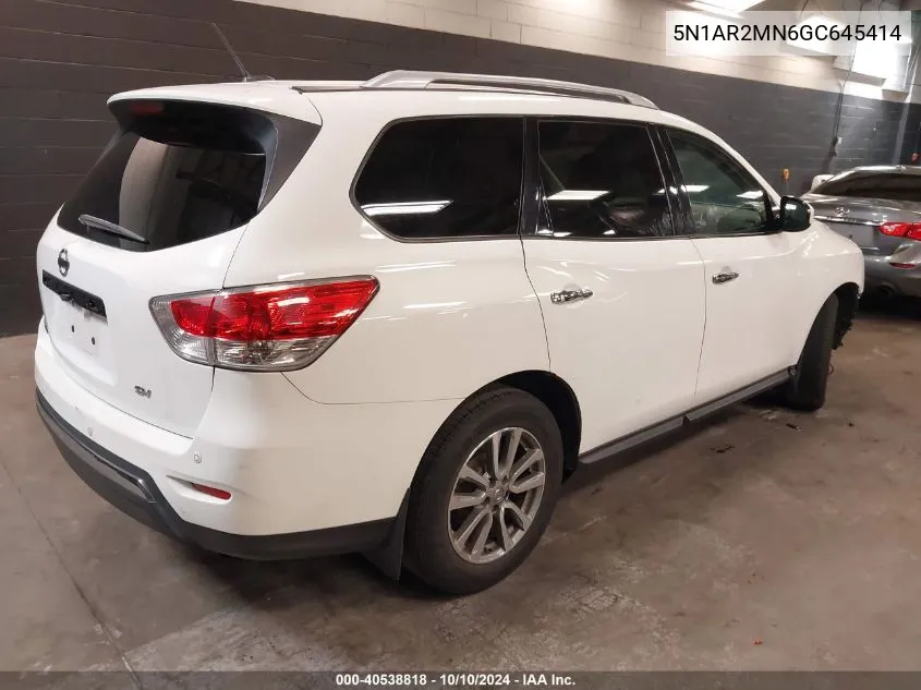 2016 Nissan Pathfinder Sv VIN: 5N1AR2MN6GC645414 Lot: 40538818