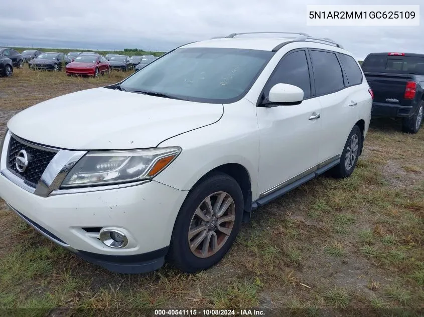 2016 Nissan Pathfinder S/Sv/Sl/Platinum VIN: 5N1AR2MM1GC625109 Lot: 40541115