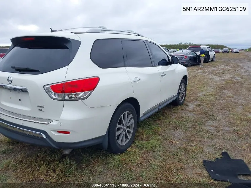 2016 Nissan Pathfinder S/Sv/Sl/Platinum VIN: 5N1AR2MM1GC625109 Lot: 40541115