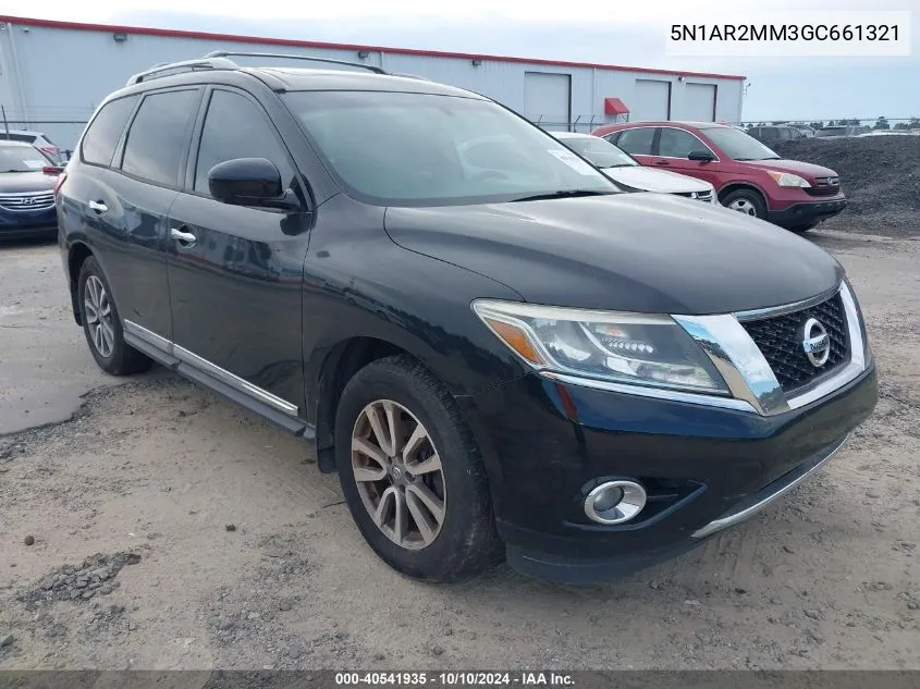 2016 Nissan Pathfinder Sl VIN: 5N1AR2MM3GC661321 Lot: 40541935