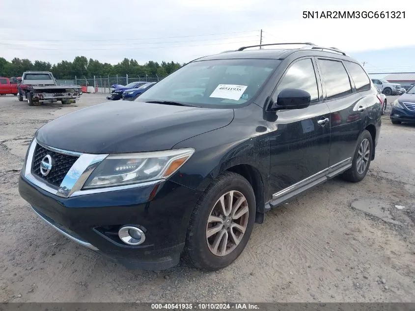 2016 Nissan Pathfinder Sl VIN: 5N1AR2MM3GC661321 Lot: 40541935