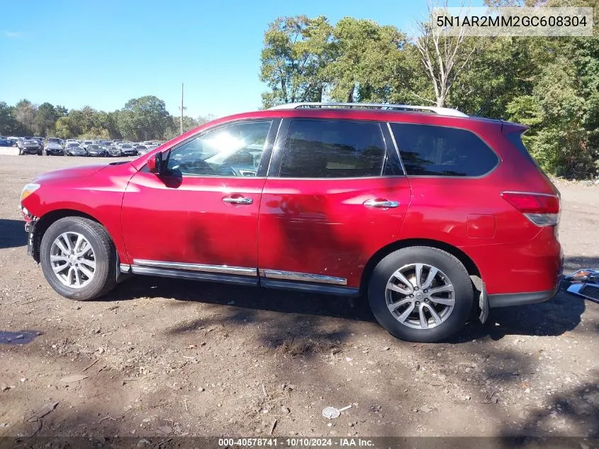 2016 Nissan Pathfinder Sl VIN: 5N1AR2MM2GC608304 Lot: 40578741