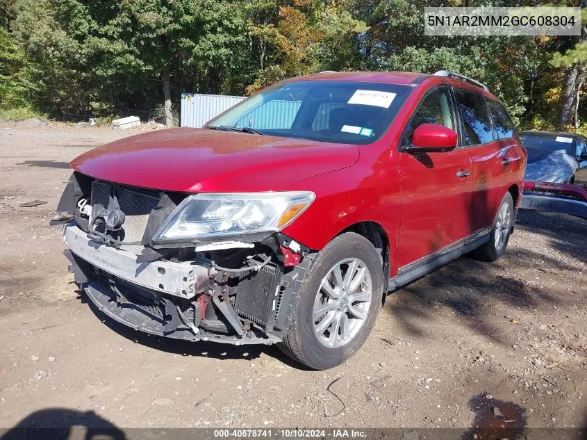 2016 Nissan Pathfinder Sl VIN: 5N1AR2MM2GC608304 Lot: 40578741