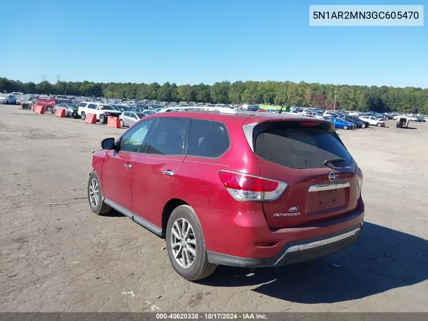 2016 Nissan Pathfinder Platinum/S/Sl/Sv VIN: 5N1AR2MN3GC605470 Lot: 40620338