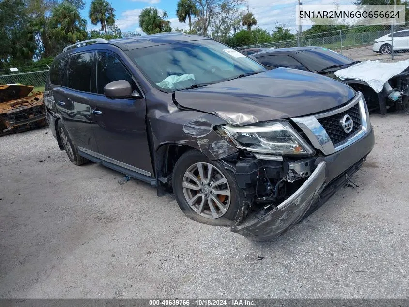 2016 Nissan Pathfinder Sl VIN: 5N1AR2MN6GC656624 Lot: 40639766