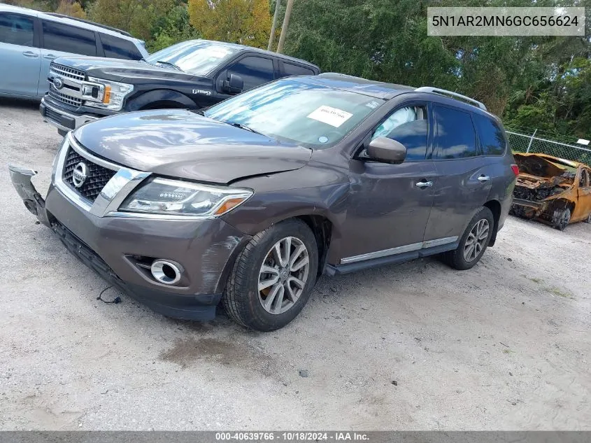 2016 Nissan Pathfinder Sl VIN: 5N1AR2MN6GC656624 Lot: 40639766