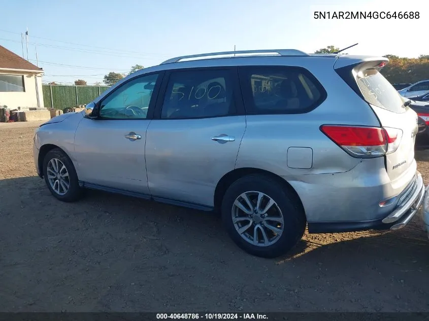 2016 Nissan Pathfinder Platinum/S/Sl/Sv VIN: 5N1AR2MN4GC646688 Lot: 40648786