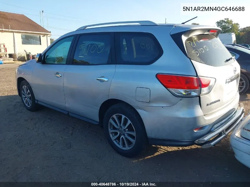 2016 Nissan Pathfinder Platinum/S/Sl/Sv VIN: 5N1AR2MN4GC646688 Lot: 40648786