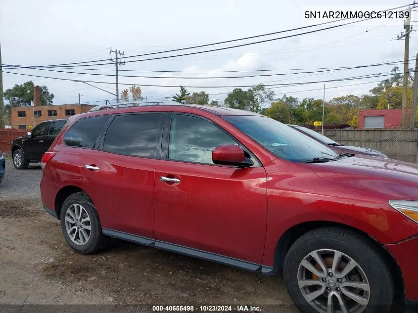 2016 Nissan Pathfinder Platinum/S/Sl/Sv VIN: 5N1AR2MM0GC612139 Lot: 40655498