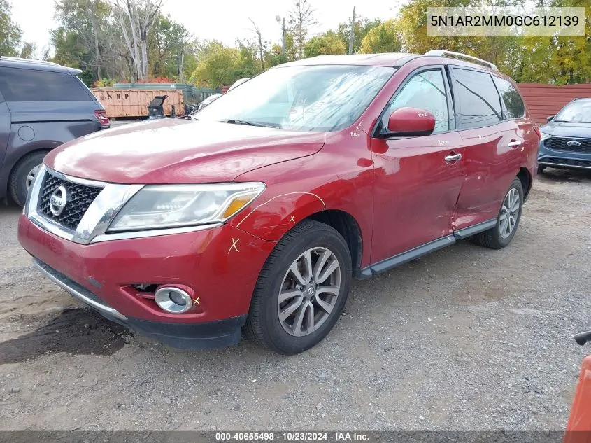 2016 Nissan Pathfinder Platinum/S/Sl/Sv VIN: 5N1AR2MM0GC612139 Lot: 40655498