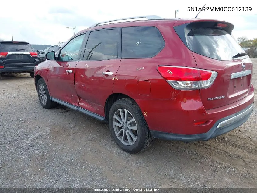 2016 Nissan Pathfinder Platinum/S/Sl/Sv VIN: 5N1AR2MM0GC612139 Lot: 40655498