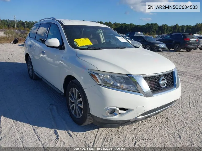 2016 Nissan Pathfinder Platinum/S/Sl/Sv VIN: 5N1AR2MN5GC634503 Lot: 40675386