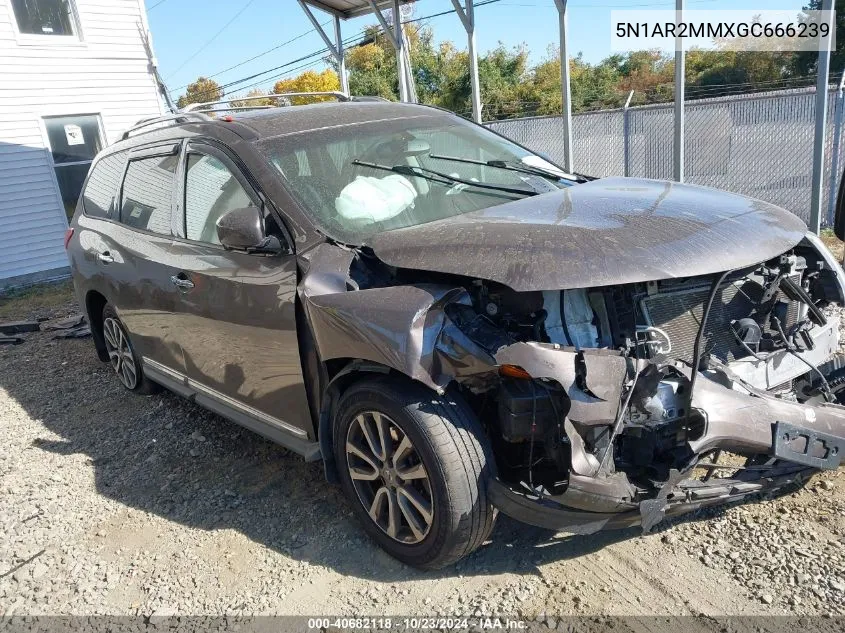 2016 Nissan Pathfinder Sl VIN: 5N1AR2MMXGC666239 Lot: 40682118