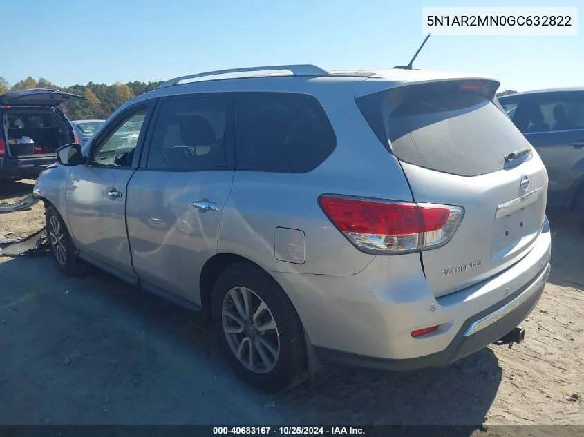 2016 Nissan Pathfinder Sv VIN: 5N1AR2MN0GC632822 Lot: 40683167