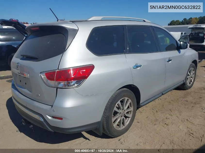 2016 Nissan Pathfinder Sv VIN: 5N1AR2MN0GC632822 Lot: 40683167