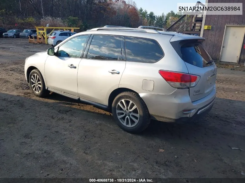 2016 Nissan Pathfinder Platinum/S/Sl/Sv VIN: 5N1AR2MM2GC638984 Lot: 40688738