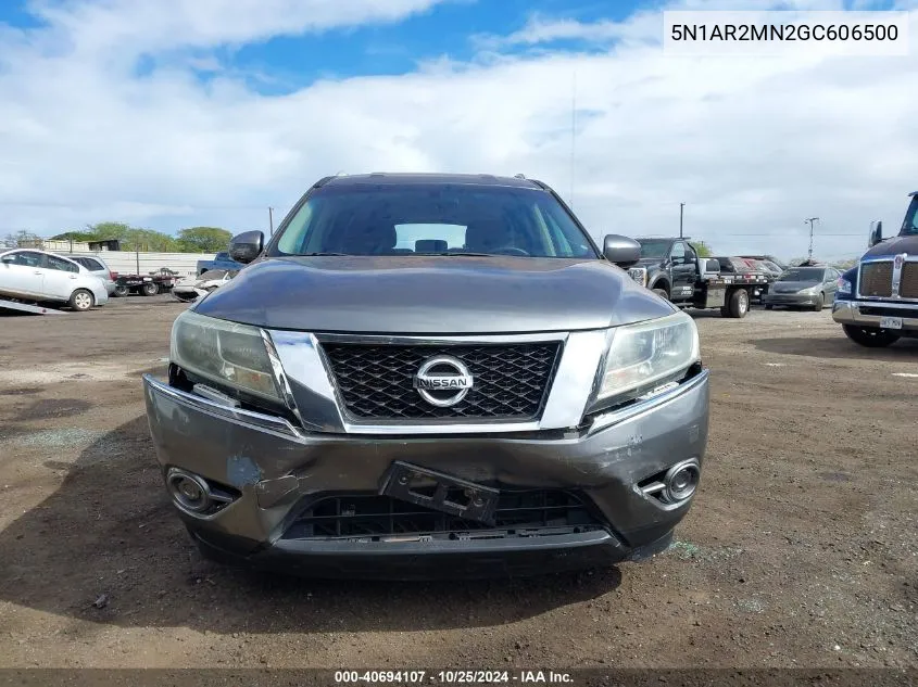 2016 Nissan Pathfinder S VIN: 5N1AR2MN2GC606500 Lot: 40694107