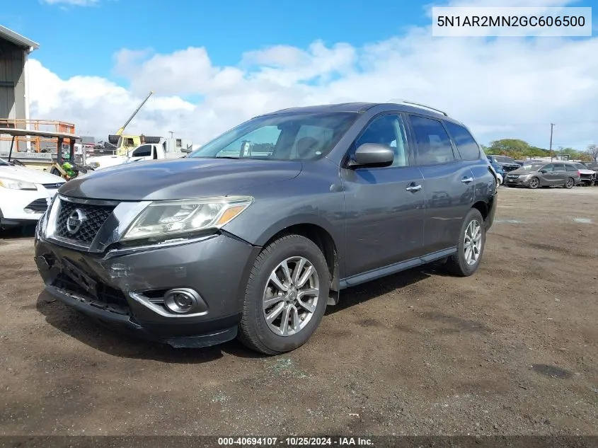 2016 Nissan Pathfinder S VIN: 5N1AR2MN2GC606500 Lot: 40694107