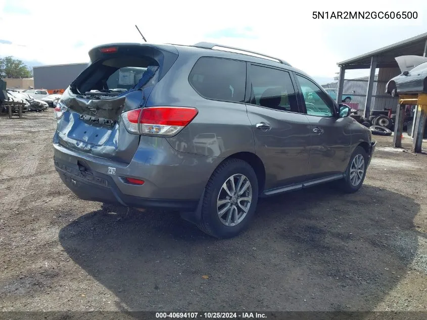 2016 Nissan Pathfinder S VIN: 5N1AR2MN2GC606500 Lot: 40694107