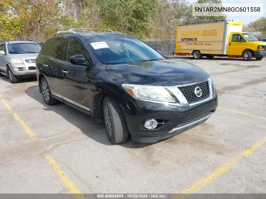 2016 Nissan Pathfinder Sl VIN: 5N1AR2MN8GC601558 Lot: 40694989