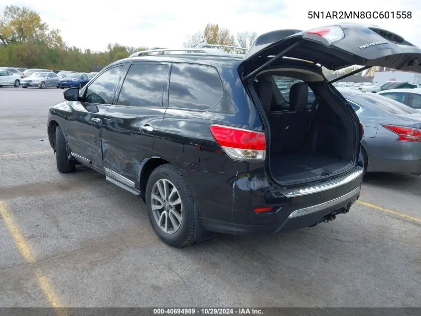 2016 Nissan Pathfinder Sl VIN: 5N1AR2MN8GC601558 Lot: 40694989