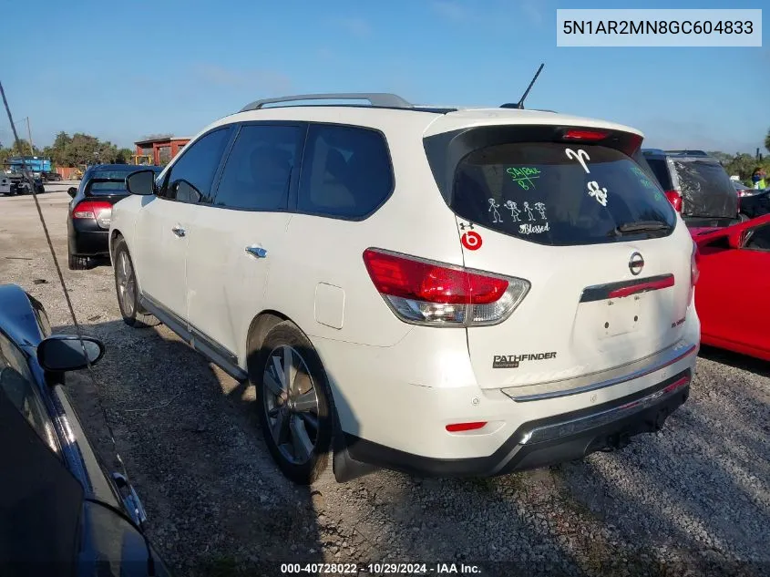 5N1AR2MN8GC604833 2016 Nissan Pathfinder Platinum