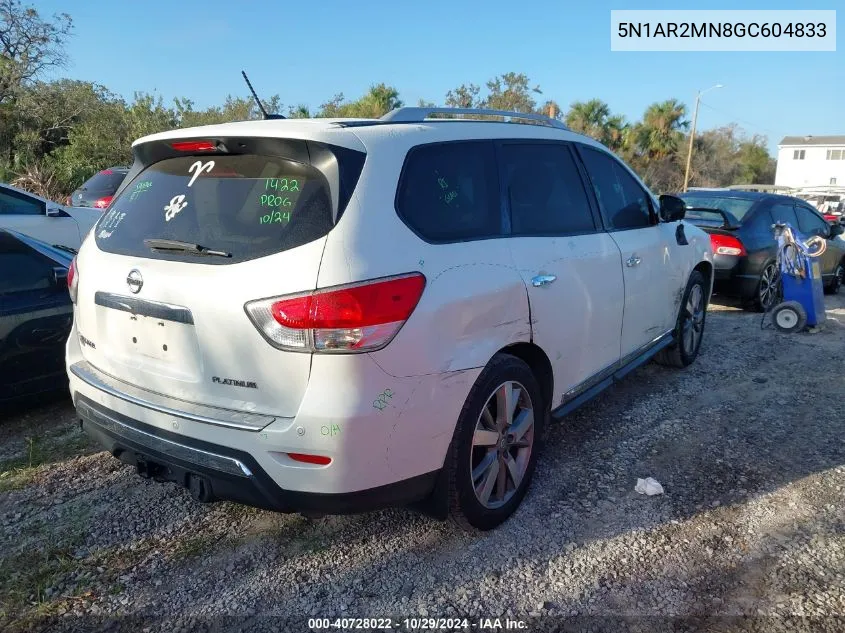 5N1AR2MN8GC604833 2016 Nissan Pathfinder Platinum