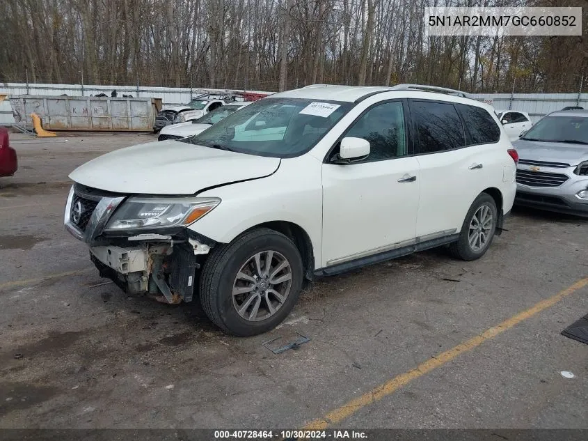 2016 Nissan Pathfinder Platinum/S/Sl/Sv VIN: 5N1AR2MM7GC660852 Lot: 40728464