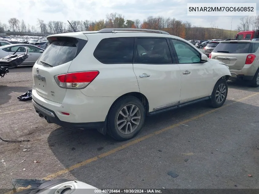 2016 Nissan Pathfinder Platinum/S/Sl/Sv VIN: 5N1AR2MM7GC660852 Lot: 40728464