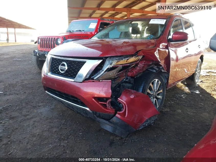 2016 Nissan Pathfinder Platinum/S/Sl/Sv VIN: 5N1AR2MN0GC639110 Lot: 40733254