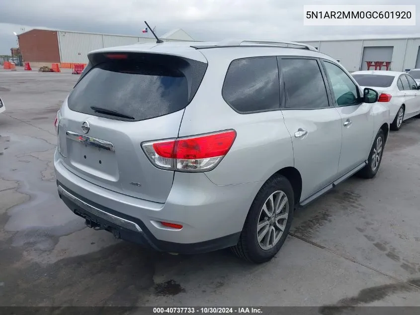 2016 Nissan Pathfinder Platinum/S/Sl/Sv VIN: 5N1AR2MM0GC601920 Lot: 40737733