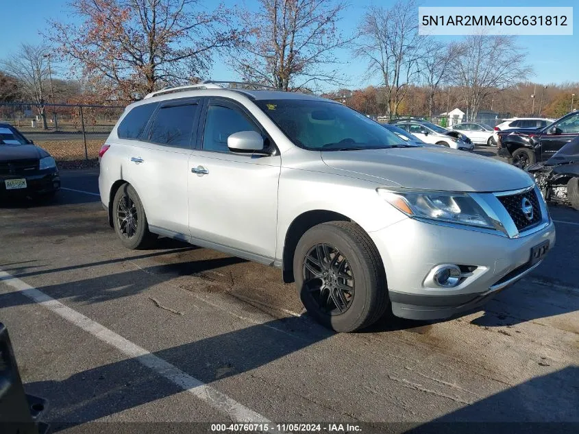 2016 Nissan Pathfinder Sv VIN: 5N1AR2MM4GC631812 Lot: 40760715