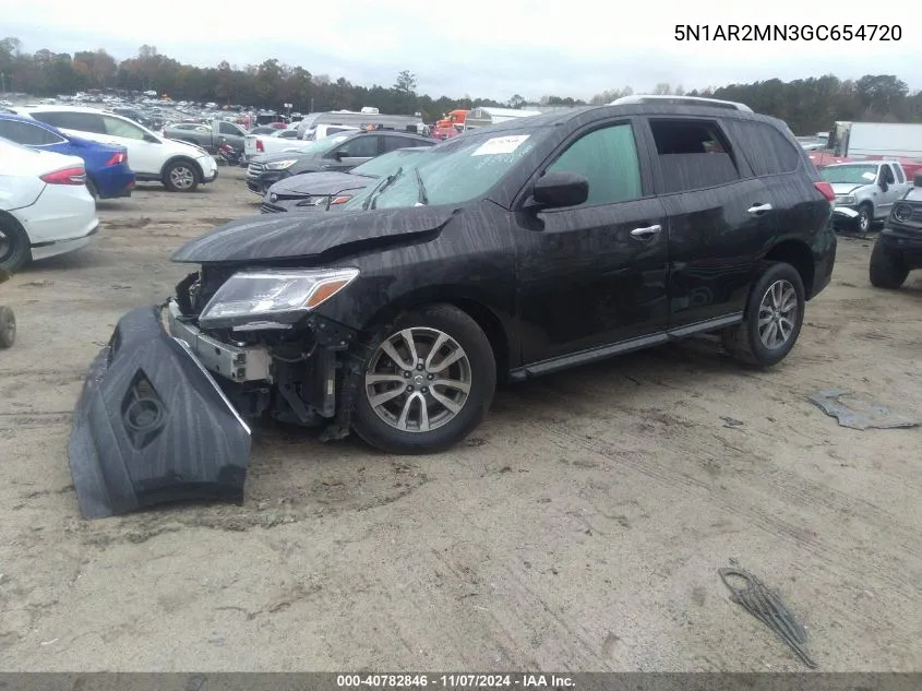 2016 Nissan Pathfinder Platinum/S/Sl/Sv VIN: 5N1AR2MN3GC654720 Lot: 40782846