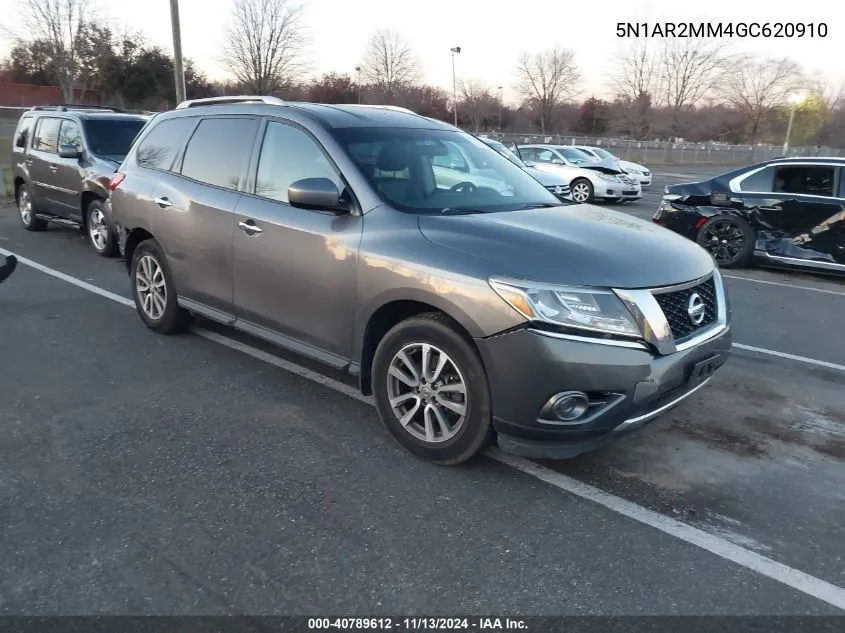 2016 Nissan Pathfinder S/Sv/Sl/Platinum VIN: 5N1AR2MM4GC620910 Lot: 40789612