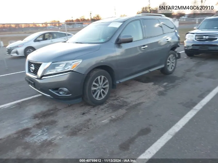 2016 Nissan Pathfinder S/Sv/Sl/Platinum VIN: 5N1AR2MM4GC620910 Lot: 40789612