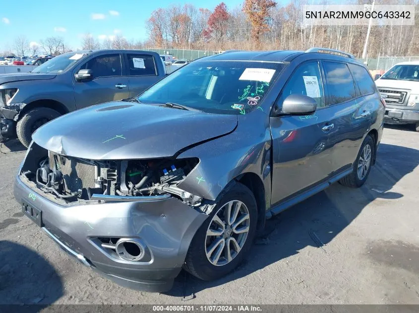 2016 Nissan Pathfinder S VIN: 5N1AR2MM9GC643342 Lot: 40806701