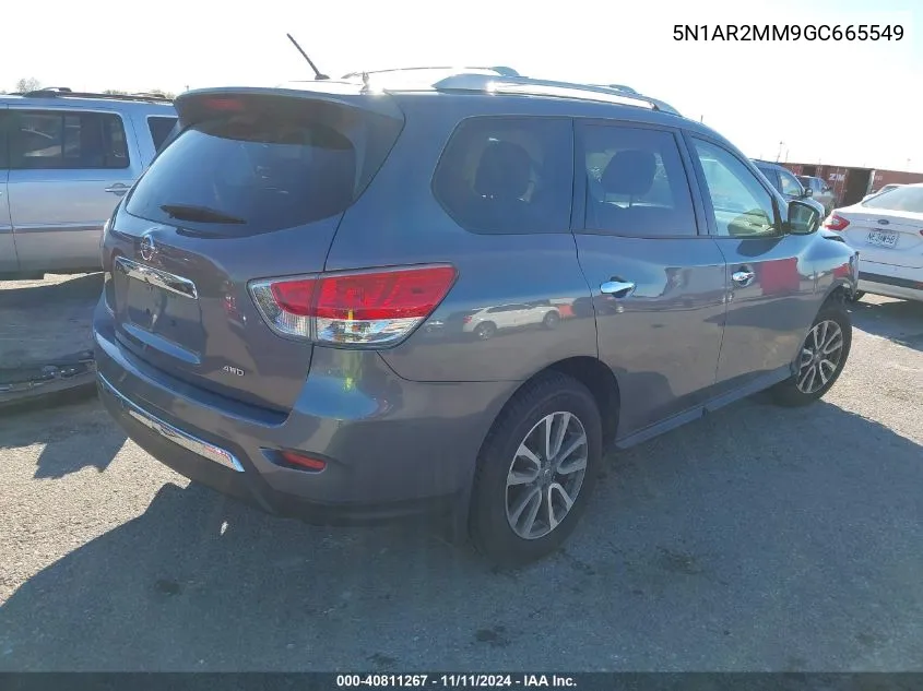 2016 Nissan Pathfinder S/Sv/Sl/Platinum VIN: 5N1AR2MM9GC665549 Lot: 40811267