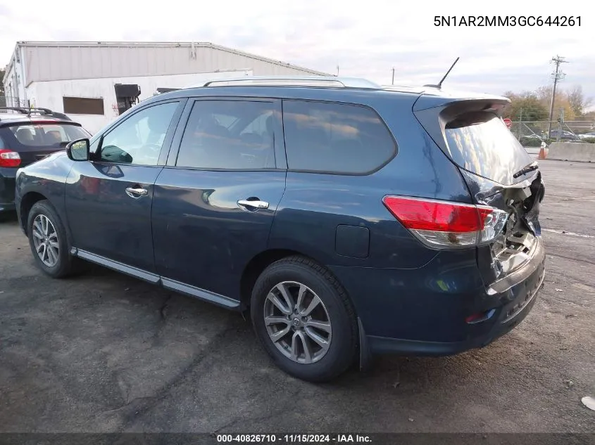 2016 Nissan Pathfinder Sv VIN: 5N1AR2MM3GC644261 Lot: 40826710