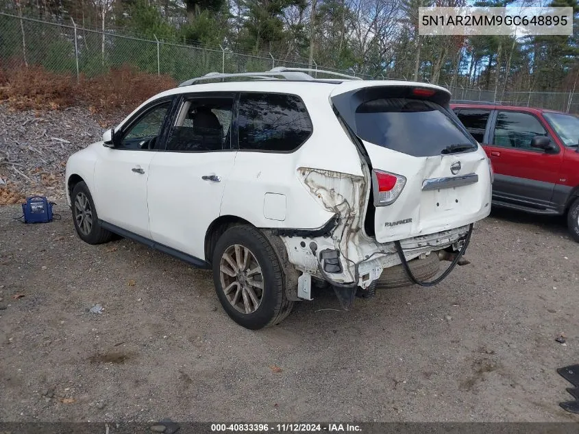 2016 Nissan Pathfinder Platinum/S/Sl/Sv VIN: 5N1AR2MM9GC648895 Lot: 40833396