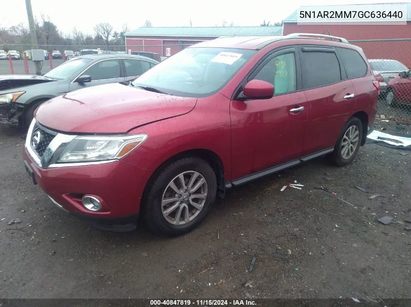 2016 Nissan Pathfinder Sv VIN: 5N1AR2MM7GC636440 Lot: 40847819