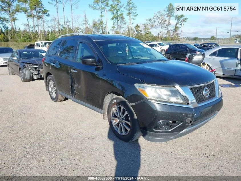 2016 Nissan Pathfinder S VIN: 5N1AR2MN1GC615754 Lot: 40862566