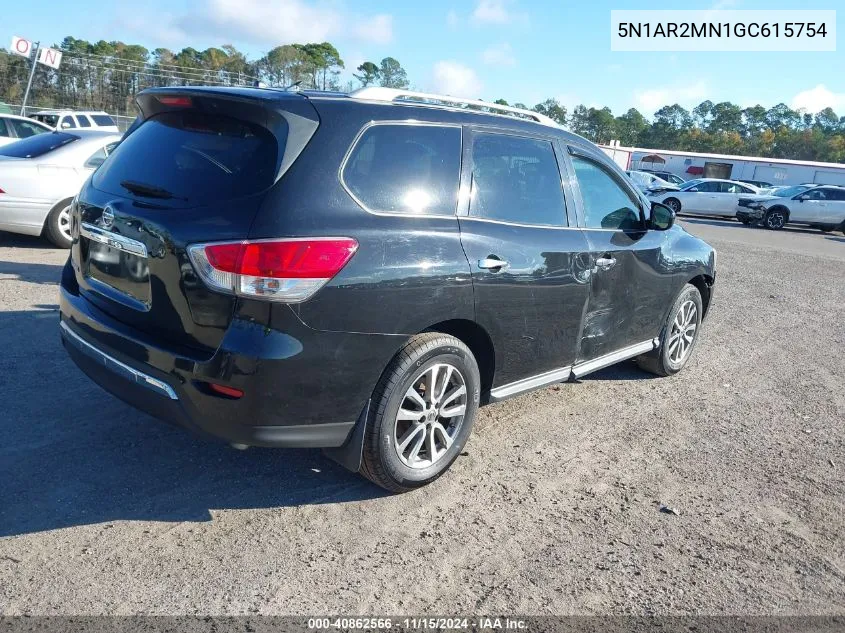 2016 Nissan Pathfinder S VIN: 5N1AR2MN1GC615754 Lot: 40862566