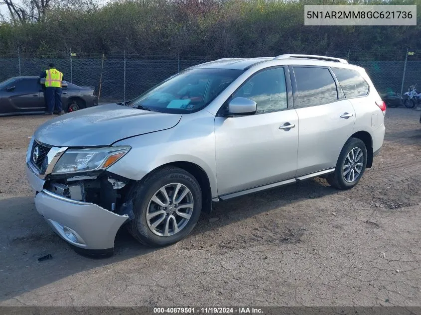 2016 Nissan Pathfinder Sv VIN: 5N1AR2MM8GC621736 Lot: 40879501