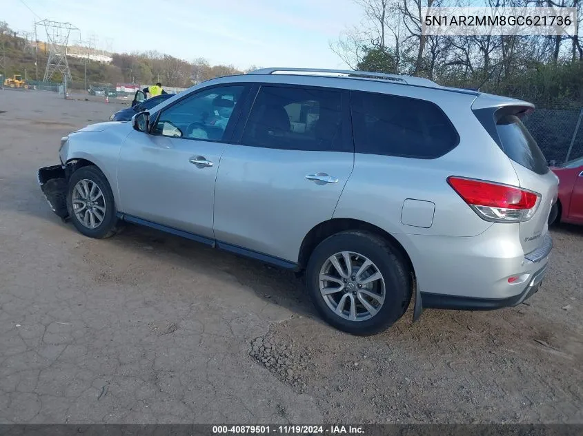 2016 Nissan Pathfinder Sv VIN: 5N1AR2MM8GC621736 Lot: 40879501